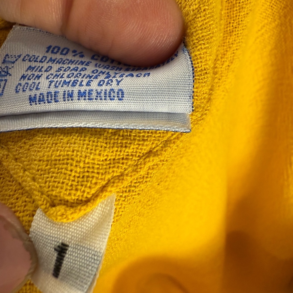 Oh my gauze yellow sleeveless maxi dress beachy coastal travel M - Picture 9 of 9